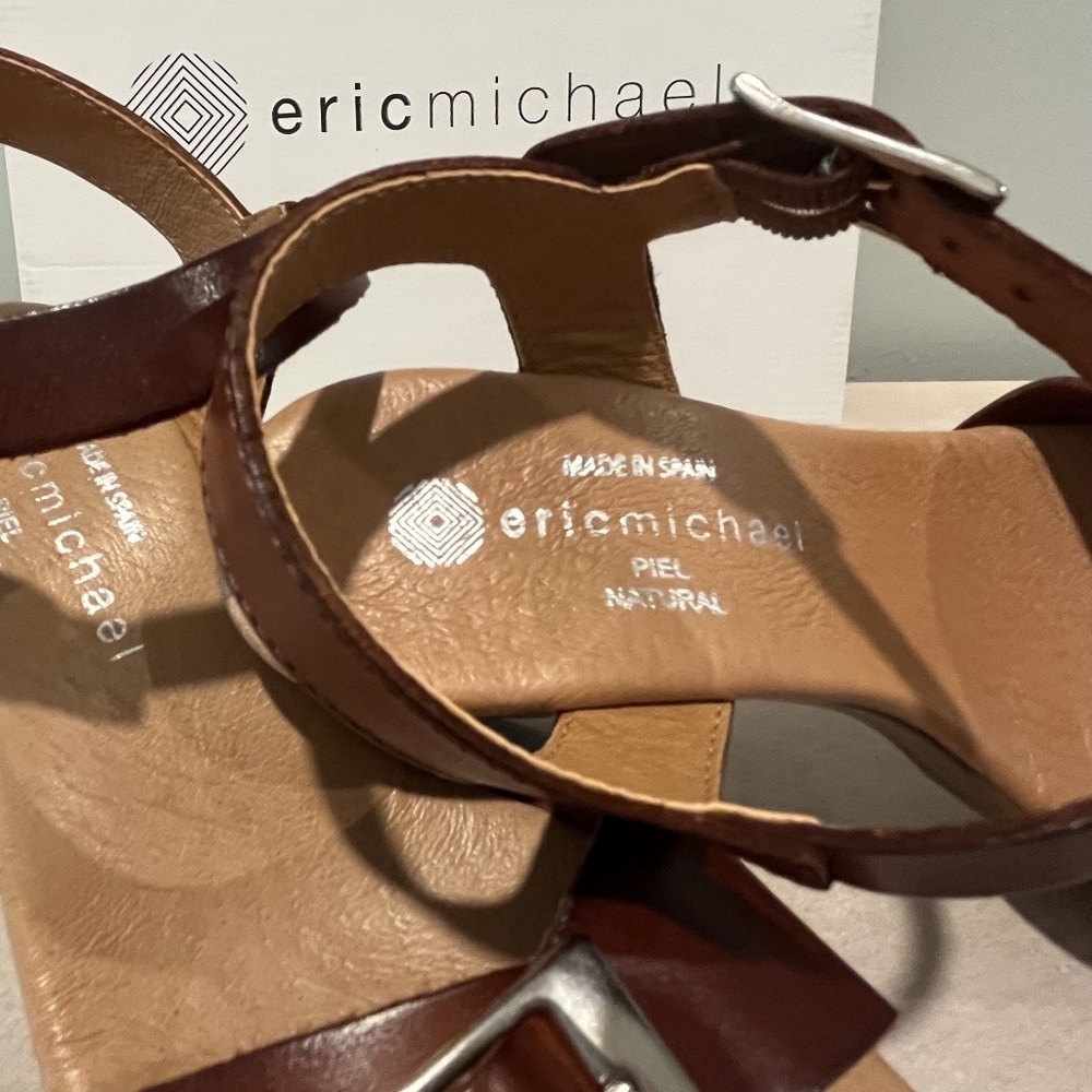 Eric Michael Jasmine Platform Heels in Brown Leather. Size EU 36. New In…‎ - Picture 9 of 14